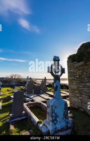 Lahinch, Friedhof, Cliffs Coastal Walk, Irealnd Stockfoto