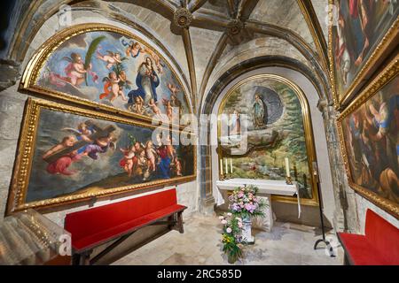 Kapelle unserer Lieben Frau von Lourdes, Kirche San Gil, Burgos, Spanien Stockfoto