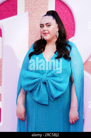 Sharon Rooney kommt zur europäischen Premiere von Barbie am Cineworld Leicester Square in London. Bilddatum: Mittwoch, 12. Juli 2023. Stockfoto