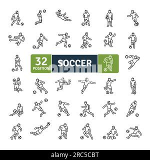 Fußballspieler mit Ball. Fußballspieler Stock Vektor