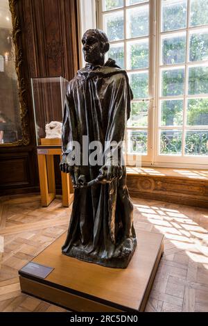 Jean d'Aire ist eine Skulptur, die erstmals um 1885 als Teil der Planung für seine Gruppe, die Bürger von Calais, Rodin Museum, Paris, Frankreich, entworfen wurde Stockfoto