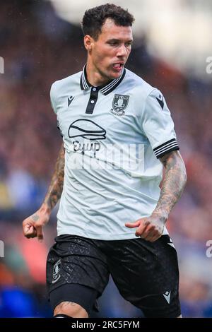 Chesterfield, Großbritannien. 11. Juli 2023. Sheffield Wednesday Defender Marvin Johnson (18) während des Chesterfield vs Sheffield Wednesday Drew Talbot Testimonial Match im SMH Group Stadium, Chesterfield, Großbritannien, am 11. Juli 2023 Credit: Every Second Media/Alamy Live News Stockfoto