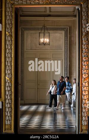 Schloss Versailles, Château de Versailles, eine ehemalige königliche Residenz, erbaut von König Ludwig XIV. In Versailles, Paris, Frankreich Stockfoto