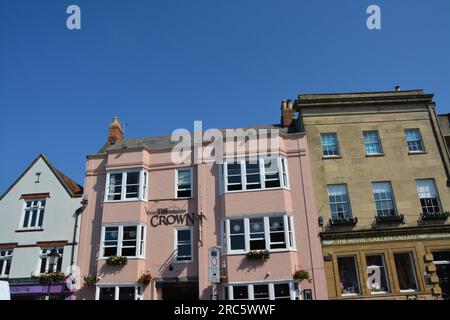 Historisches Glastonbury, Somerset, England. Juni 14 2023. Stockfoto