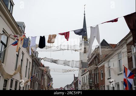 Brielle, Niederlande, feiert die Freiheit, die erste Stadt, die am 1. April 1572 von den Spaniern befreit wurde, die Geschichte der Niederlande Stockfoto