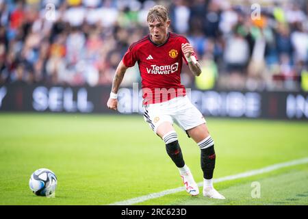 Oslo, Norwegen. 12. Juli 2023. Brandon Williams (33) von Manchester United im Ullevaal Stadion in Oslo während einer Vorsaison-Freundschaft zwischen Manchester United und Leeds United. (Foto: Gonzales Photo/Alamy Live News Stockfoto