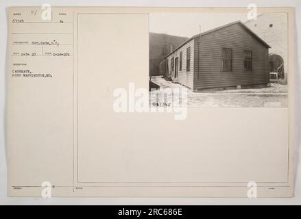 Kasemat in Fort Washington, Maryland, fotografiert von Sergeant Saim am 3. Februar 1920. Dieses Bild zeigt ein militärisches Gebäude, speziell ein Kasemat, in Fort Washington. Es wurde mit dem Symbol A. SOTES 467745 ausgestellt und ist ein offizielles Foto, das während des Ersten Weltkriegs aufgenommen wurde Stockfoto