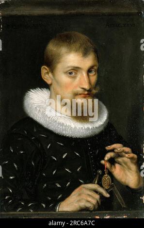 Porträt eines Mannes, möglicherweise Architekt oder Geographer 1597 von Peter Paul Rubens Stockfoto