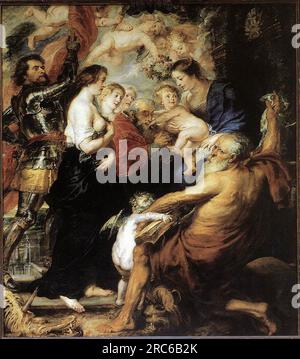 Unsere Frau mit den Heiligen 1634 von Peter Paul Rubens Stockfoto