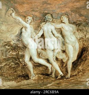 Die drei Grazen von Peter Paul Rubens Stockfoto