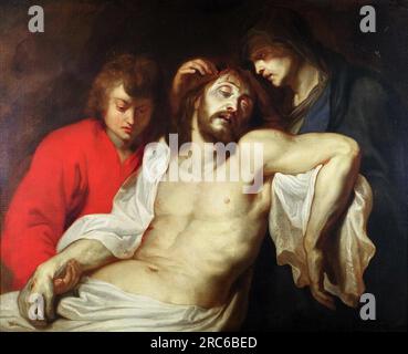 Klagen Christi von der Jungfrau Maria und Johannes von Peter Paul Rubens Stockfoto