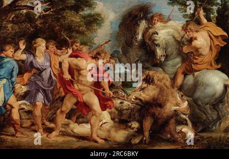 Die kalydonische Eberjagd von Peter Paul Rubens Stockfoto