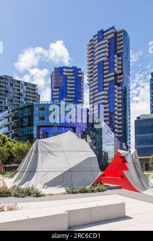 Newquay Docklands Apartments am Melbourne City Marina Stockfoto