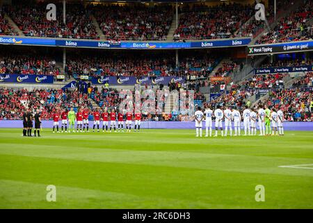 Oslo, Norwegen. 12. Juli 2023. Oslo, Norwegen, Juli 12. 2023: Vor dem Saisonvorbereitung-Spiel zwischen Manchester United und Leeds United im Ullevaal Stadium in Oslo, Norwegen (Ane Frosaker/SPP) Kredit: SPP Sport Press Photo. Alamy Live News Stockfoto