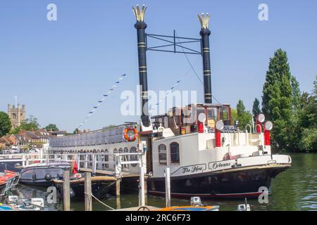 14. Juni 23 der Nachbau des Paddeldampfers „The New Orleans“ bei seiner Geburt auf der Themse in Henley-on-Thames England Stockfoto