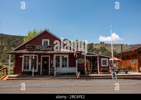 Das historische Frenchglen Mercantile befindet sich am nördlichen Ende des Steens Mountain Loop Stockfoto