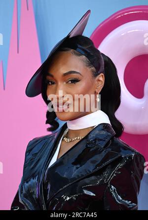 London, Großbritannien. 12. Juli 2023. Jourdan Dunn bei der Barbie European Premiere, London, Großbritannien, 12. Juli 2023. Foto: Stuart Hardy/ABACAPRESS.COM Kredit: Abaca Press/Alamy Live News Stockfoto