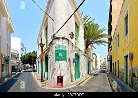 Lanzarote Kanarische Inseln Arrecife Stadt am Wasser hübsches kleines französisches Cafe namens Secret Garden gleich neben dem Haupteinkaufsviertel Stockfoto