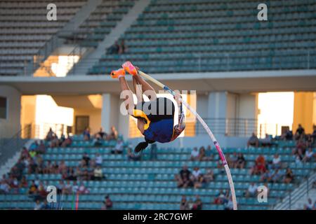 Emmanuel Karalis (20. Oktober 1999, Athen) ist ein griechischer Stabhochsprung. Seine höchste Auszeichnung ist der vierte Platz bei den Olympischen Spielen 2021 in Tokio. Stockfoto