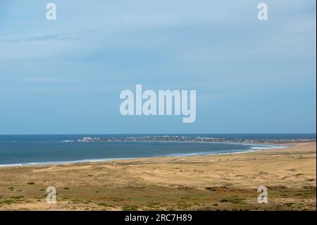 Blick auf den Atlantischen Ozean vom Naturpark Cabo Polonio im Departement Rocha in Uruguay. Stockfoto