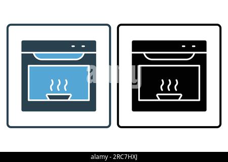 Ofensymbol. Symbol für elektronische Haushaltsgeräte. Solides Icon-Design. Einfache Vektorkonstruktion editierbar Stock Vektor