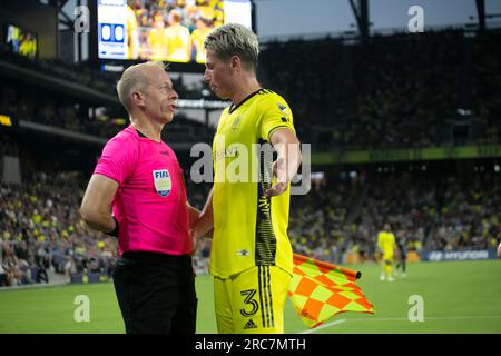 Nashville, Tennessee, USA. 12., Juli 2023. Nashville SC fällt nach Philadelphia Union im GEODIS Park. Kredit: Kindell Buchanan/Williamson Herald/Alamy Live News. Stockfoto