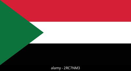 Sudanesische Flagge - Vektordarstellung. Stock Vektor