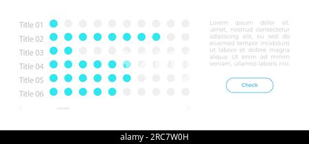 Vorlage für UI-Element des Punktdiagramms Stock Vektor