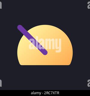 Verlangsamen Sie das UI-Symbol für den flachen Verlauf, um ein dunkles Design zu erhalten Stock Vektor