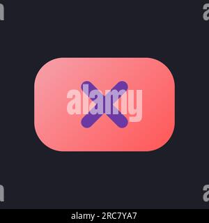 Entfernen Sie das ui-Symbol für den flachen Verlauf des Hintergrunds für ein dunkles Design Stock Vektor