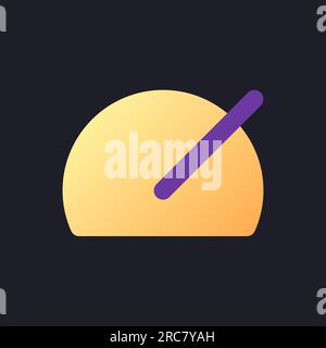 Beschleunigen Sie das UI-Symbol für die Füllung flacher Farbverläufe für dunkle Designs Stock Vektor