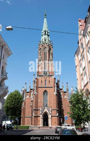 Die Alte Gertrude-Kirche ist eine Pfarrkirche der Evangelischen Lutherischen Kirche von Lettland in Riga Stockfoto