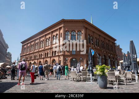 Riga Bourse Art Museum, im venezianischen Renaissance-palazzo-Stil als Symbol für Reichtum und Reichtum aufgeführt. Auf diesem Foto wird gefilmt Stockfoto