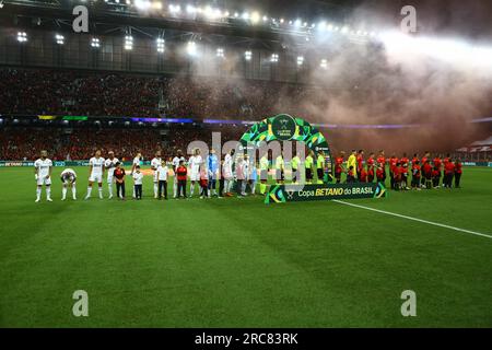 CURITIBA (PR) - 12/07/2023 - Copa do Brasil 2022 / Futebol - ATHLETICO (PR) X FLAMENGO (RJ) Copa do Brasil 2023, Quartas de final jogo 2 de 2, na noi Stockfoto