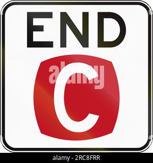 Australisches Zulassungszeichen - Ende von Clearway Stockfoto