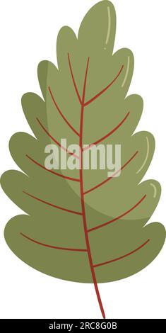 Herbstbild mit grünen Blättern. Stock Vektor