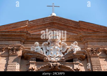 Details aus dem Komplex San Firenze an der Piazza San Firenze im historischen Zentrum von Florenz, Toskana, Italien. Stockfoto