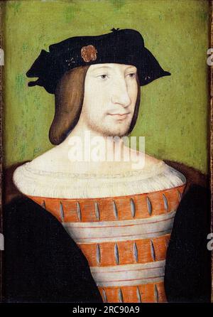 Francis I (1494-1547), König von Frankreich, Porträt in Öl auf Panel von Jean Clouet, ca. 1515 Stockfoto