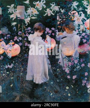 Carnation, Lily, Lily, Rose 1886 von John Singer Sargent Stockfoto