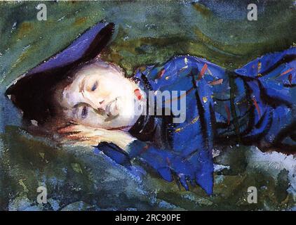 Violet Resting on the Grass 1889 von John Singer Sargent Stockfoto