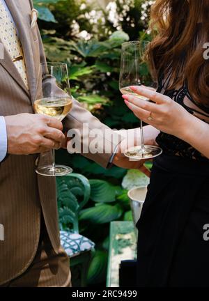 HEIRATSANTRAG IN PARIS IN EINEM PARISER PALAST Stockfoto