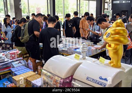 SHANGHAI, CHINA - 13. Juli 2023 - Anime-Fans besuchen CCG EXPO 2023 in Shanghai, China, 13. Juli 2023. Die 18. China International Animation und Spiele E Stockfoto