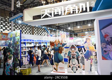 SHANGHAI, CHINA - 13. Juli 2023 - Anime-Fans besuchen CCG EXPO 2023 in Shanghai, China, 13. Juli 2023. Die 18. China International Animation und Spiele E Stockfoto