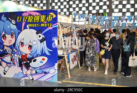 SHANGHAI, CHINA - 13. Juli 2023 - Anime-Fans besuchen CCG EXPO 2023 in Shanghai, China, 13. Juli 2023. Die 18. China International Animation und Spiele E Stockfoto