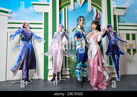 SHANGHAI, CHINA - 13. Juli 2023 - Anime-Fans besuchen CCG EXPO 2023 in Shanghai, China, 13. Juli 2023. Die 18. China International Animation und Spiele E Stockfoto