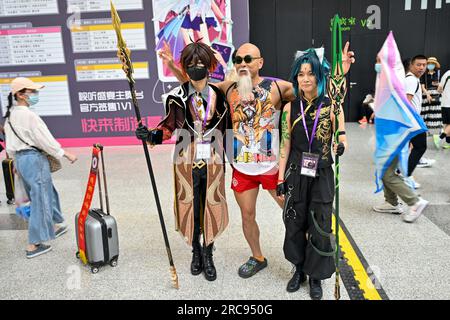 SHANGHAI, CHINA - 13. Juli 2023 - Anime-Fans besuchen CCG EXPO 2023 in Shanghai, China, 13. Juli 2023. Die 18. China International Animation und Spiele E Stockfoto