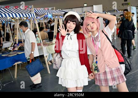 SHANGHAI, CHINA - 13. Juli 2023 - Anime-Fans besuchen CCG EXPO 2023 in Shanghai, China, 13. Juli 2023. Die 18. China International Animation und Spiele E Stockfoto