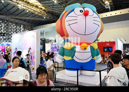 SHANGHAI, CHINA - 13. Juli 2023 - Anime-Fans besuchen CCG EXPO 2023 in Shanghai, China, 13. Juli 2023. Die 18. China International Animation und Spiele E Stockfoto