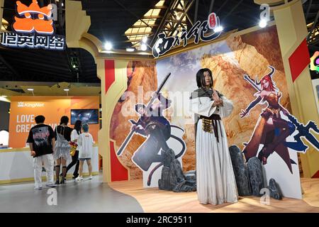 SHANGHAI, CHINA - 13. Juli 2023 - Anime-Fans besuchen CCG EXPO 2023 in Shanghai, China, 13. Juli 2023. Die 18. China International Animation und Spiele E Stockfoto