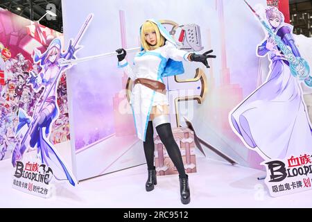 SHANGHAI, CHINA - 13. Juli 2023 - Anime-Fans besuchen CCG EXPO 2023 in Shanghai, China, 13. Juli 2023. Die 18. China International Animation und Spiele E Stockfoto